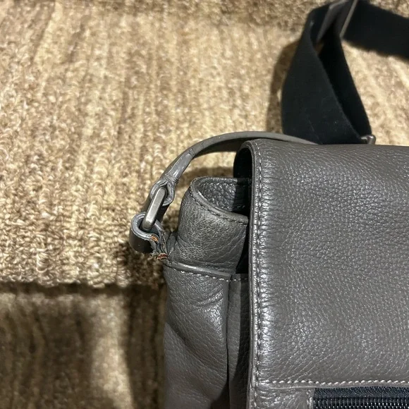 Coach Gray Leather Messenger Bag